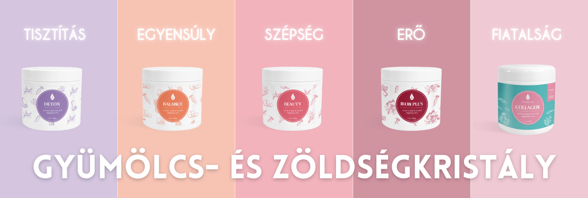 gyümölcs-és zöldségkristályok